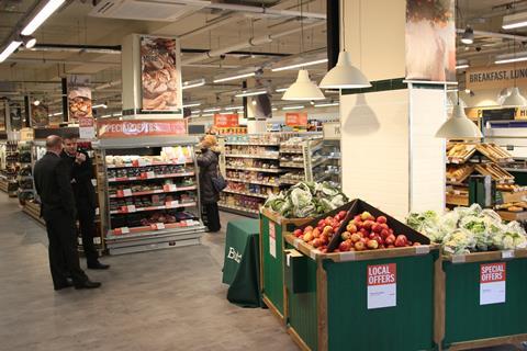 Fresh fruit and vegetables take pride of place at the front of the store